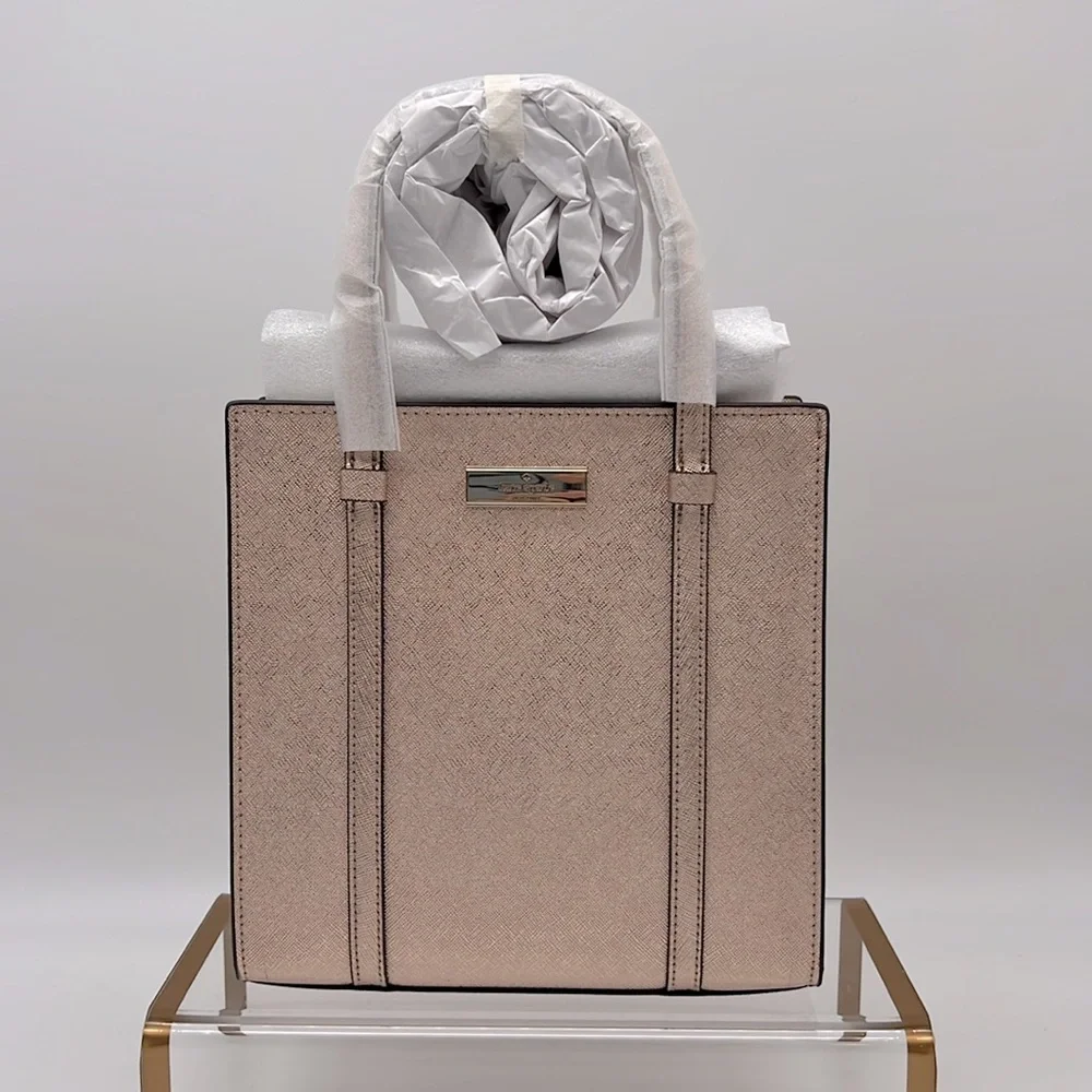 Kate Spade Kenzie Limited Edition Metallic Small Tote Rose Gold